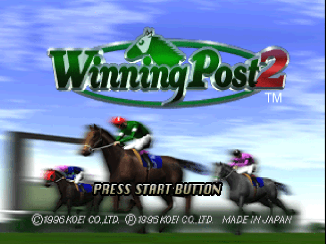 Winning Post 2 title screen for Playstation